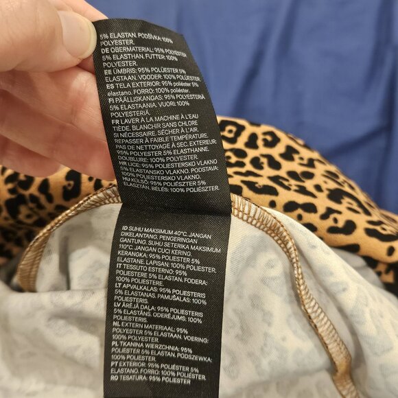 H&M Women's Leopard Animal Print Bodycon Sleeveless Mini Party Dress Size S - Picture 14 of 15